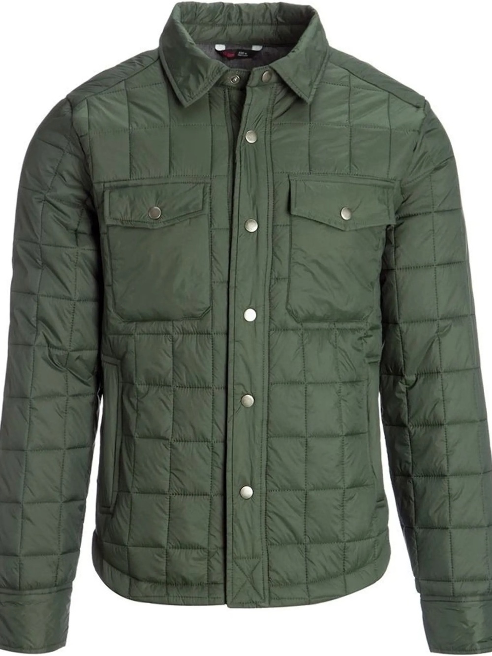 Stoic Insulated Quilted Olive Green Shirt Jacket Size M
